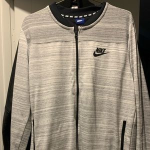 Nike ADV15 Knit Advanced FullZip Jacket White Heather Men Size Large